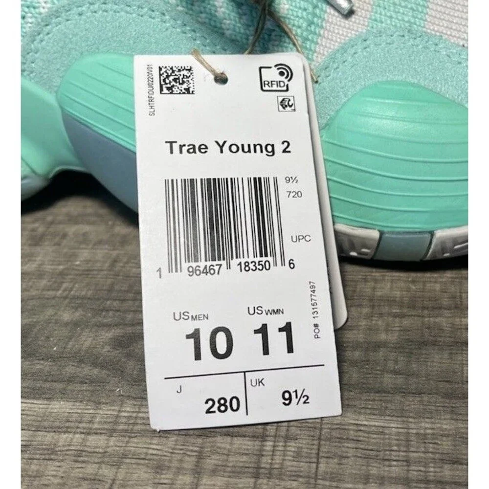 Adidas Trae Young 2 Basketball Shoes IG5333‎ Mint Green Size 10 Shoes Brand New